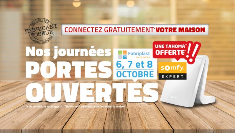 Portes Ouvertes Fabriplast les 6, 7, 8 Octobre 2018