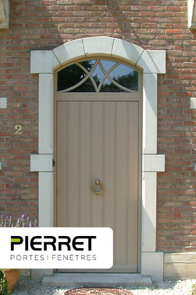 porte d'entrée bois pierret